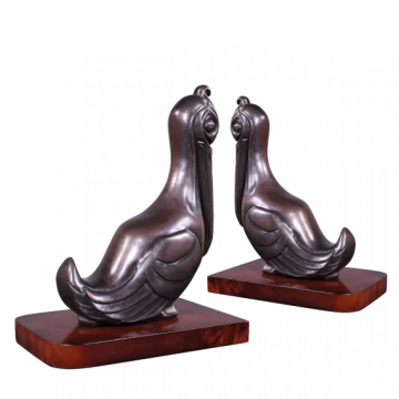 80046 bookstandpairofpelicanbrassstatueemnew2016 3