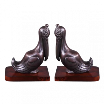 80046 bookstandpairofpelicanbrassstatueemnew2016 4